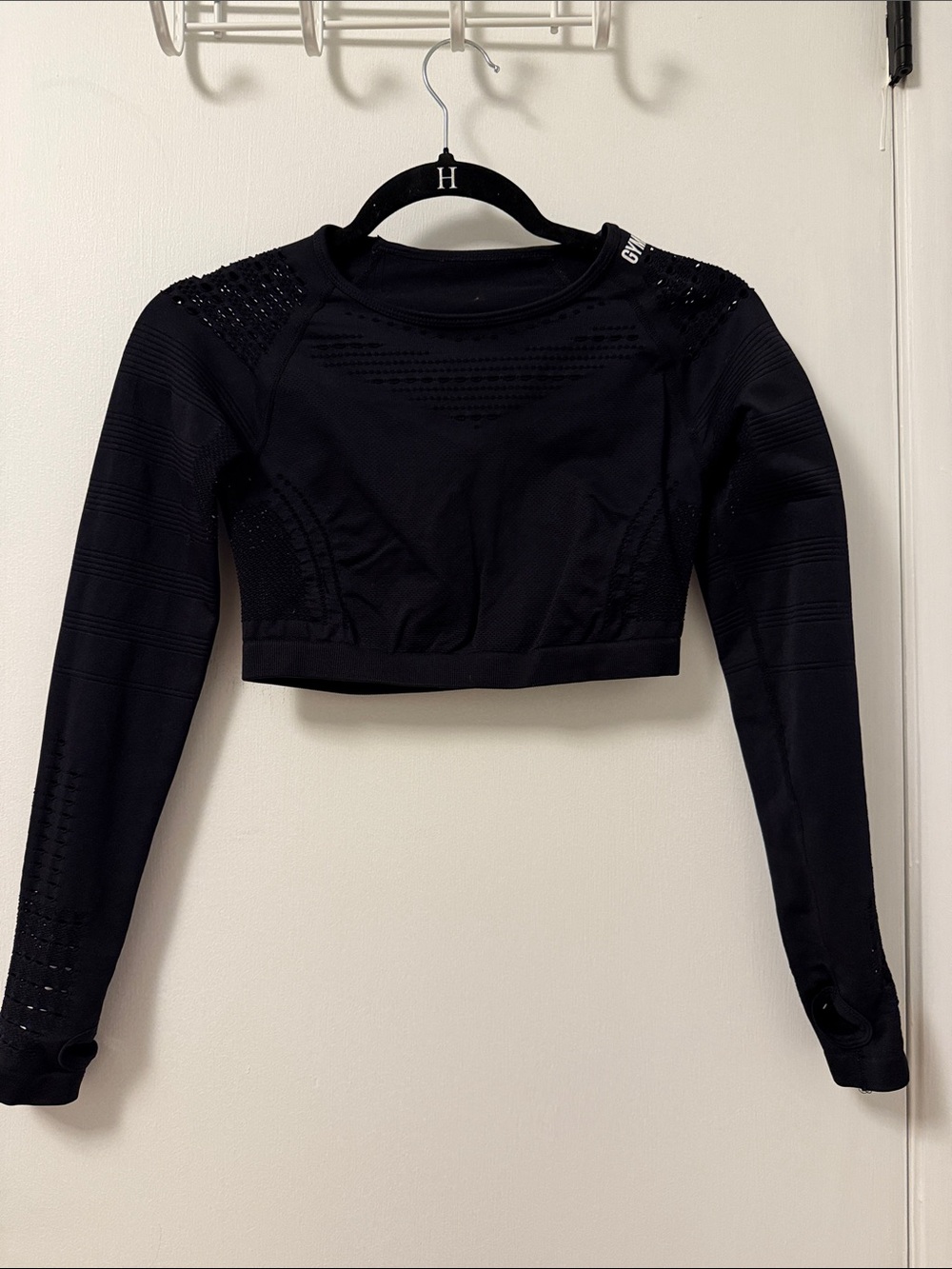 Gymshark Black Long Sleeve Crop Top